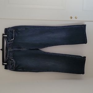 The Lucky Brand Dungarees Classic Rider Crop Jeans Dark